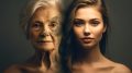 Aging Old Sick Young Healthy Concept