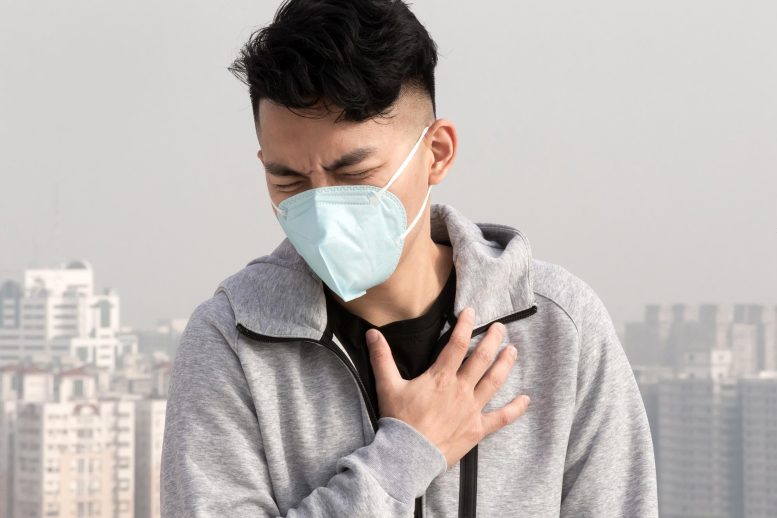 Air Pollution COVID Mask Trouble Breathing