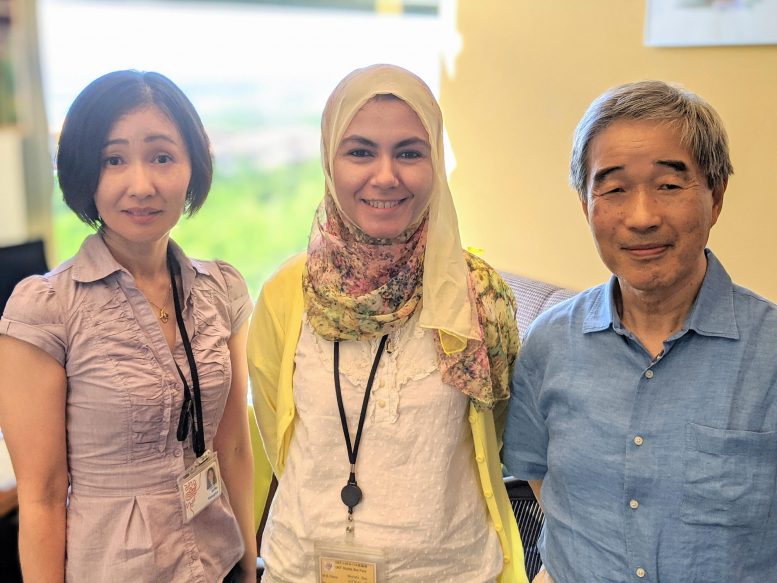 Dr. Akiko Yanagiya, Dr. Dina Mostafa, and Professor Tadashi Yamamoto