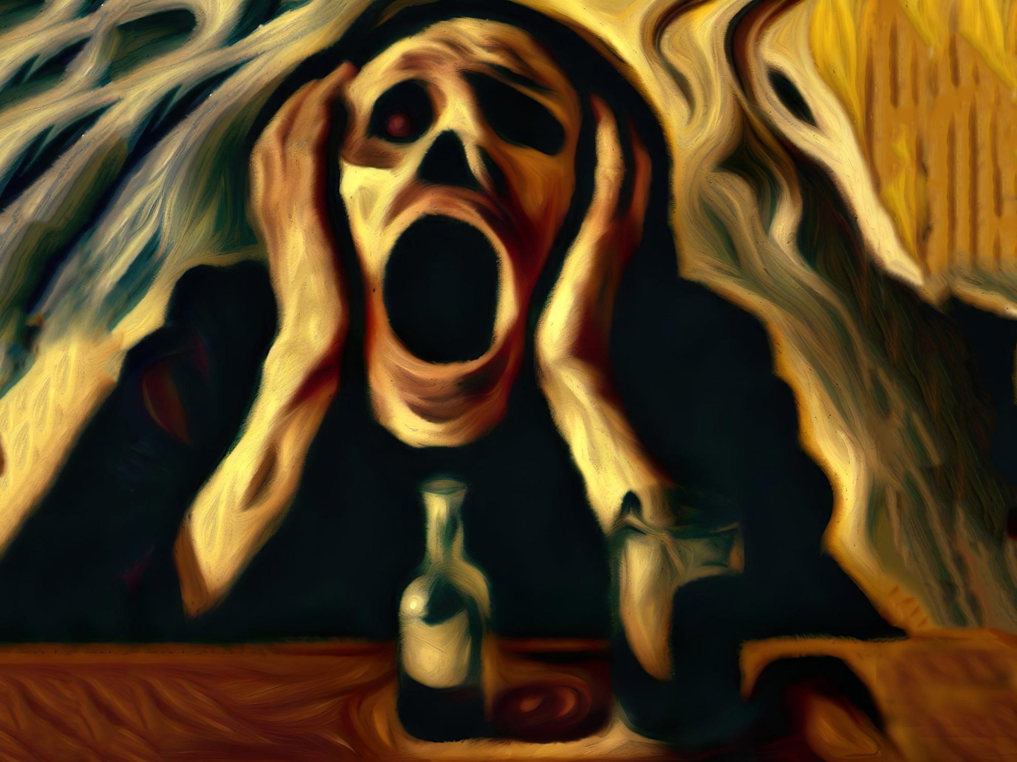 アルコール依存症の悲鳴の概念