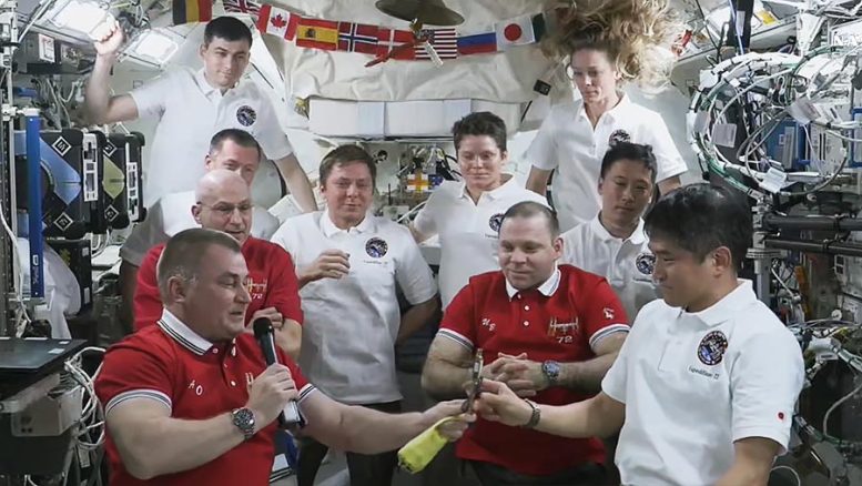 Alexey Ovchinin Hands Over Command of the International Space Station to Takuya Onishi