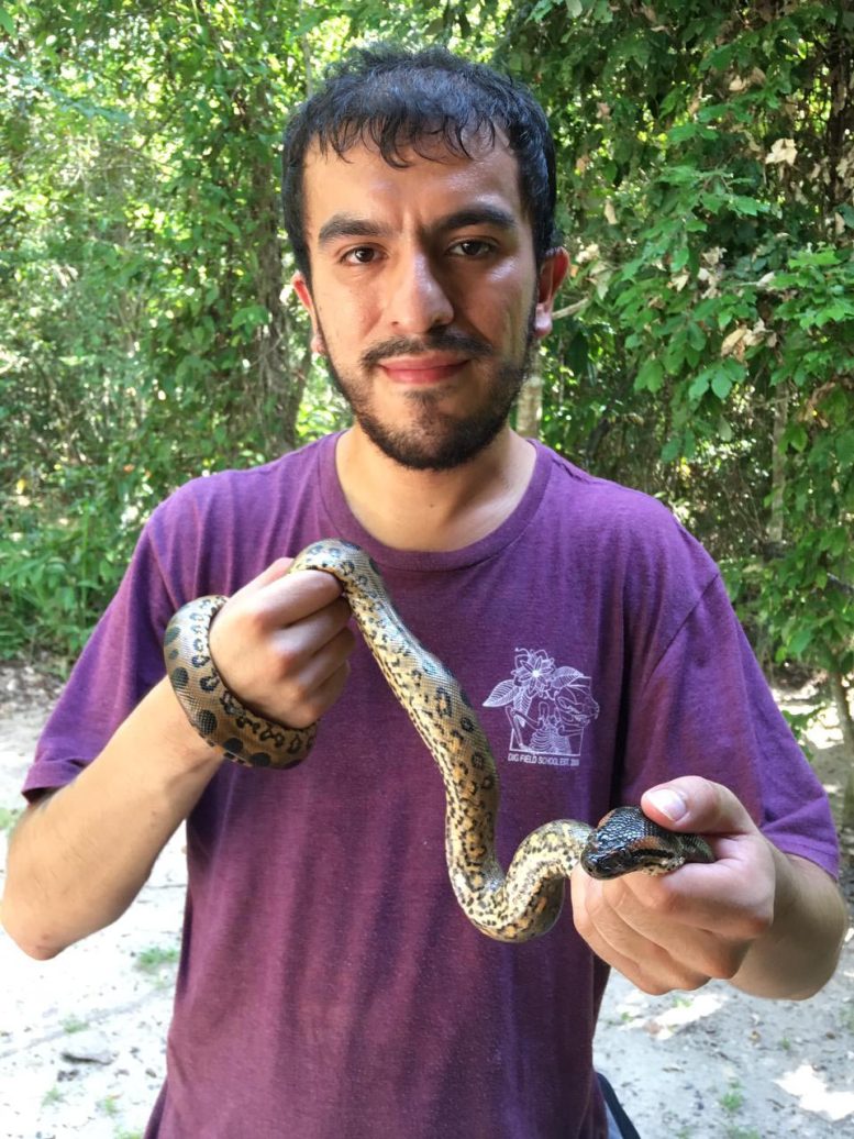 Alfonso Rojas With Baby Anaconda