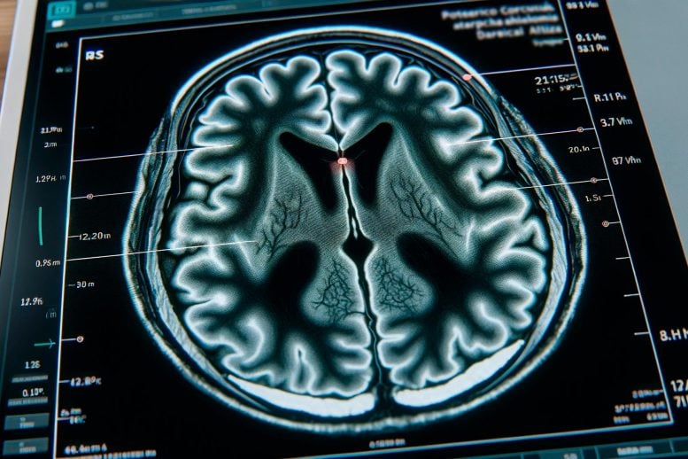 Alzheimer's Brain Scan Art Concept
