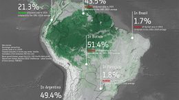 Amazon Burned Area 2019 Compared to Average