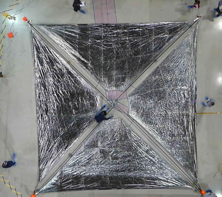 An Unfurled Solar Sail