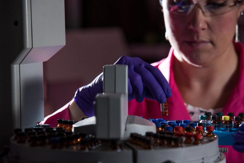 Analytical Chemist Marie Swita Tests Biofuel Samples To Measure Purity
