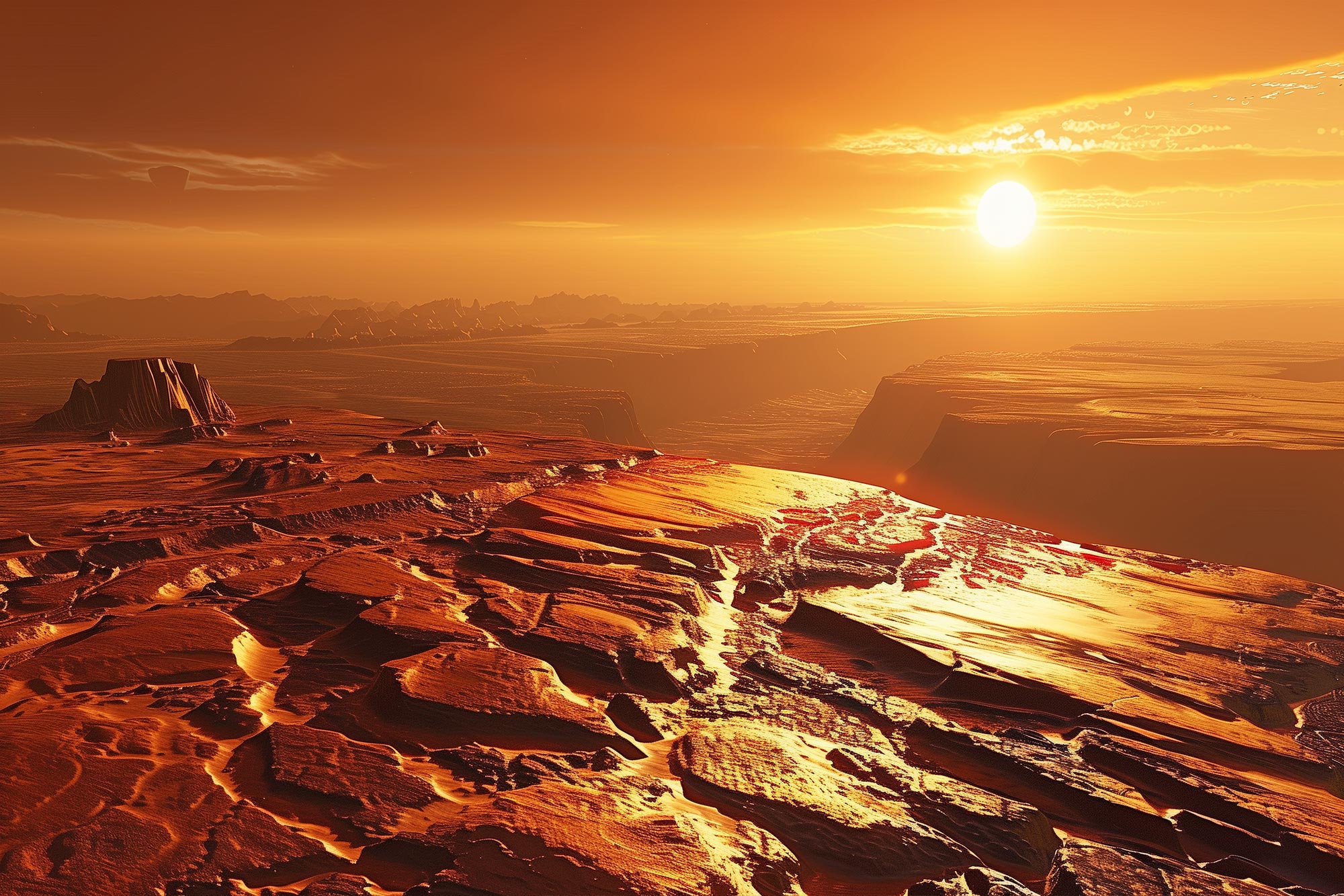 Het ontrafelen van de geheimen van het oude Mars door middel van formaldehyde