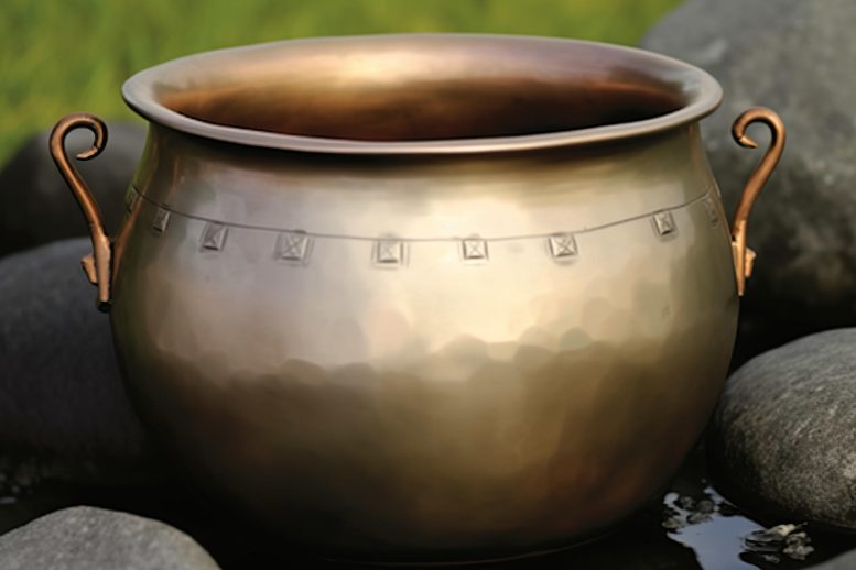 Ancient Metal Cauldron