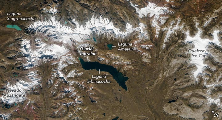 Andes Mountains in Southern Peru Annotated