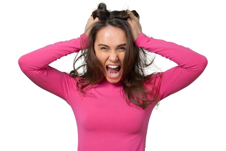 Angry Frustrated Young Woman
