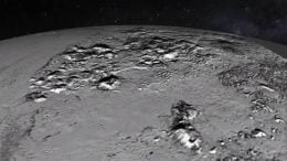 Animated New Horizons Flyover of Pluto’s Icy Mountain and Plains