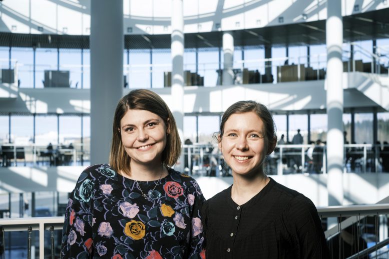 Anna Sigridur Islind and Maria Oskarsdottir at Reykjavik University