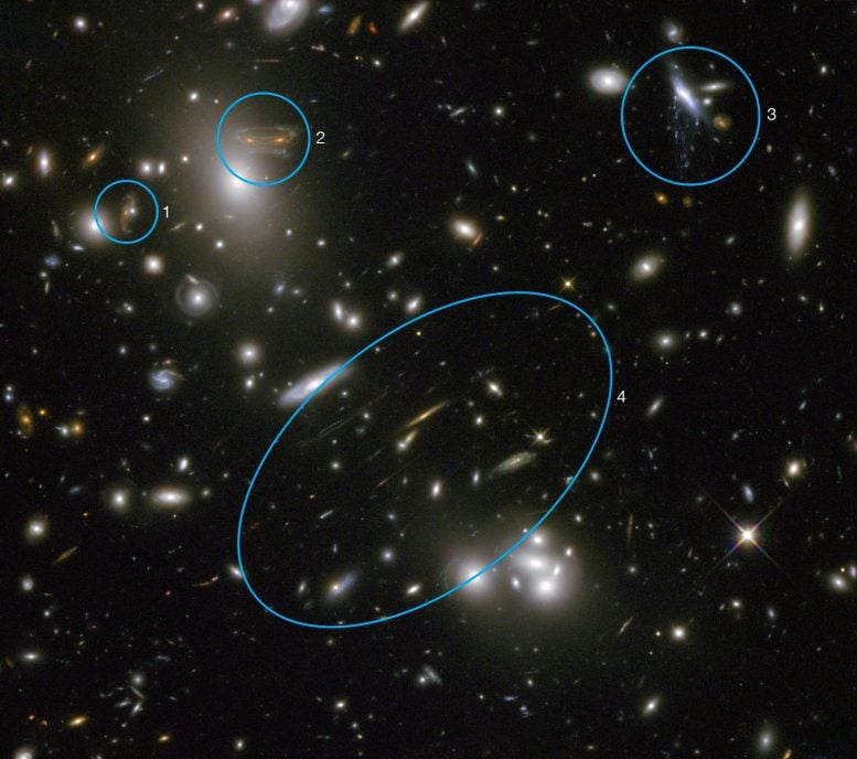 Annotated Hubble Image of Abell 68