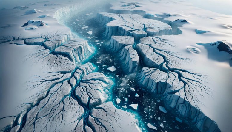 Antarctic Ice Melt Art Concept