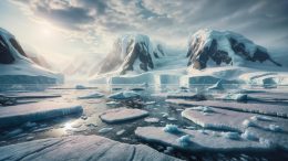 Antarctic Ice Melt Climate Change Illustration