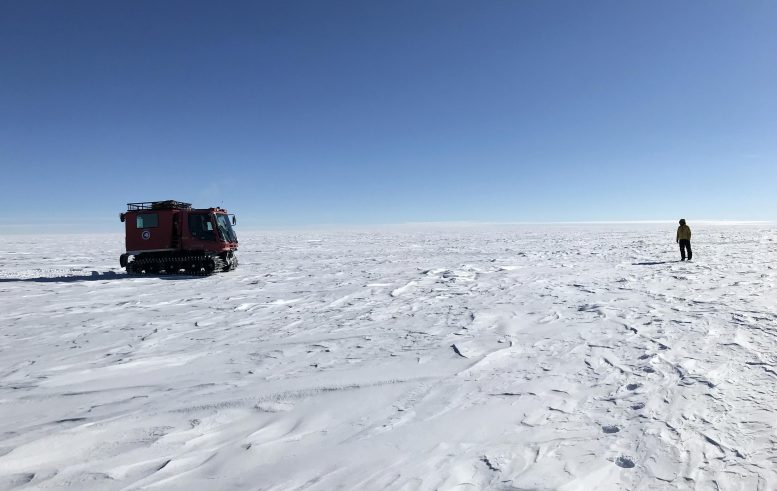 Capa de hielo antártica 88 al sur de Traverse