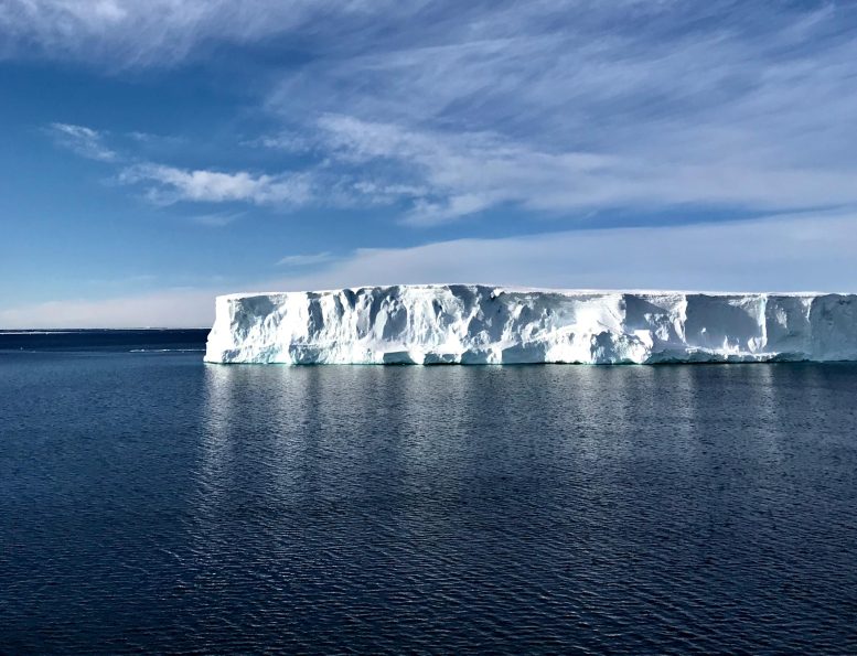 Antarctic Ice Shelf on Sunny Day