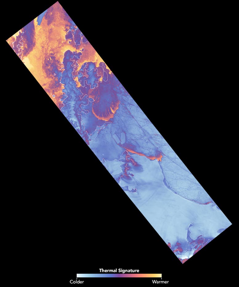 Antarctic Peninsula Thermal Imaging Annotated