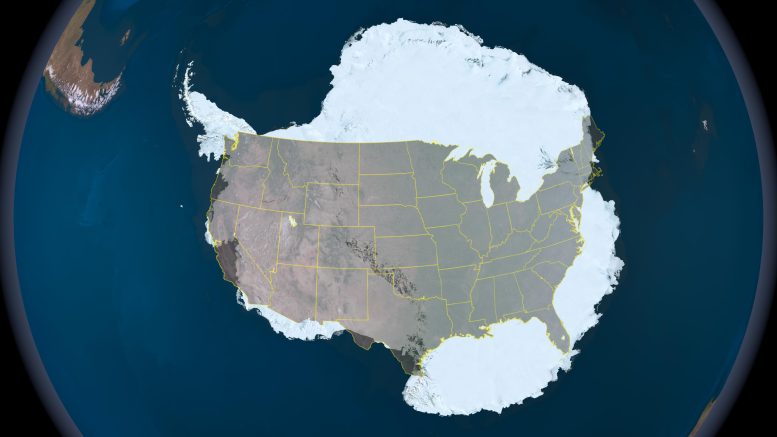 Antarctica Continental United States Size Comparison