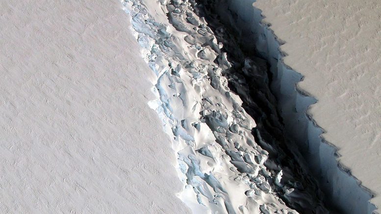 Antarctica Ice Shelf Rift