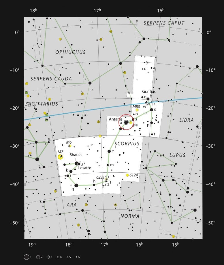 Antares Star Chart