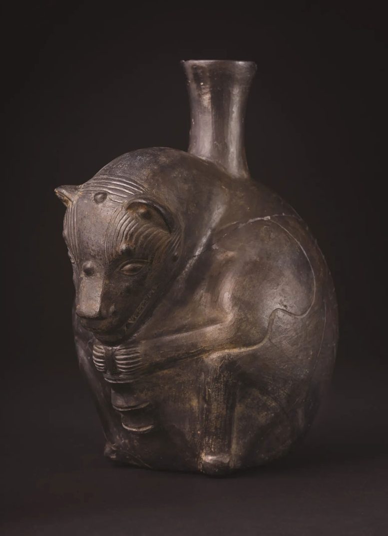 Anthropomorphic Vessel of a Peruvian Hairless Dog From the Castillo De Huarmey Mausoleum in Peru