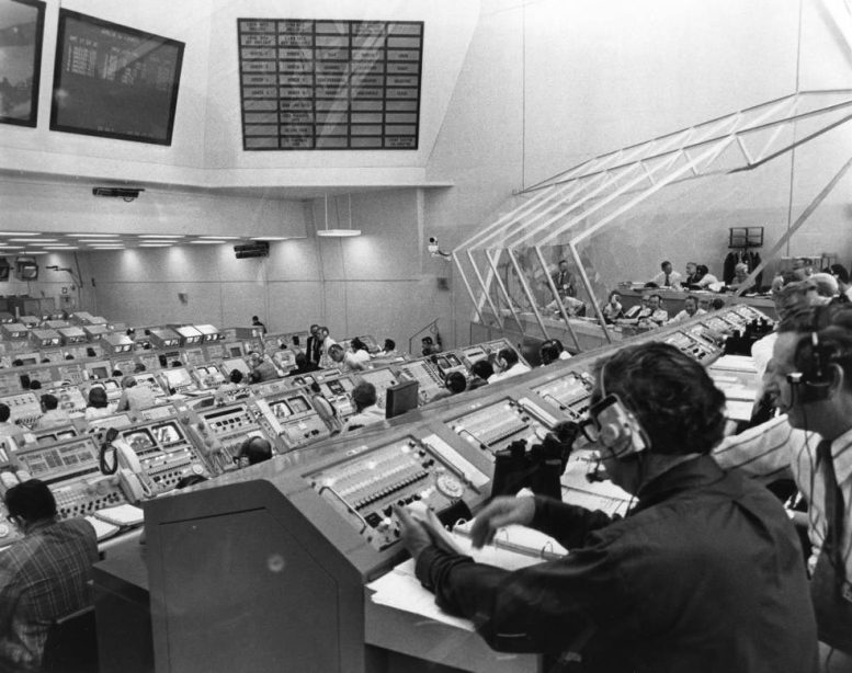 Apollo 16 Engineers Firing Room 1 Launch Control Center