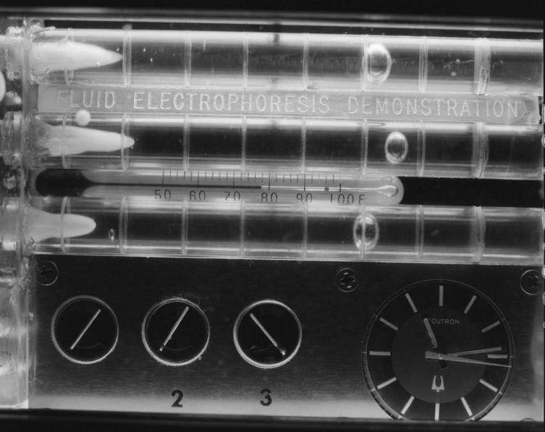 Apollo 16 Fluid Electrophoresis Demonstration 1