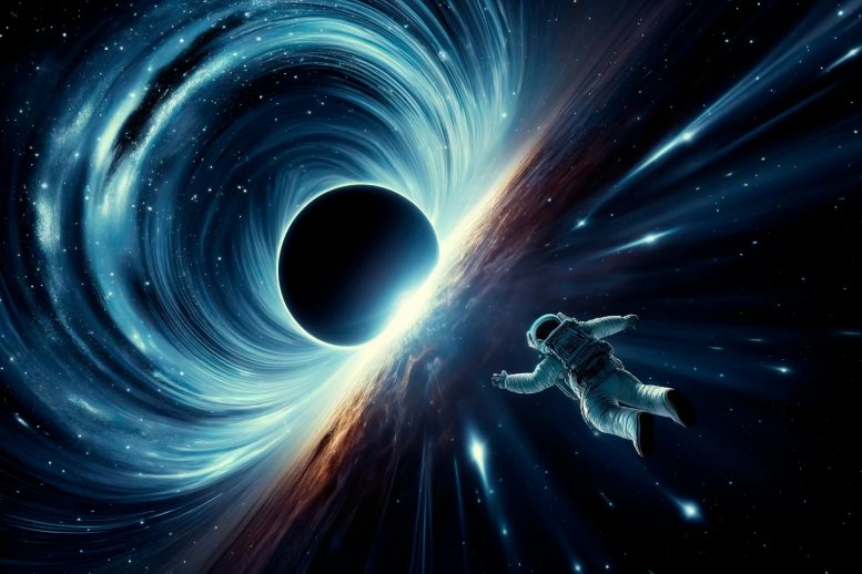 Approaching Black Hole Art Concept