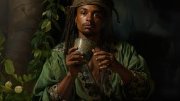 Archaic Caribbean Man Drinking Wine