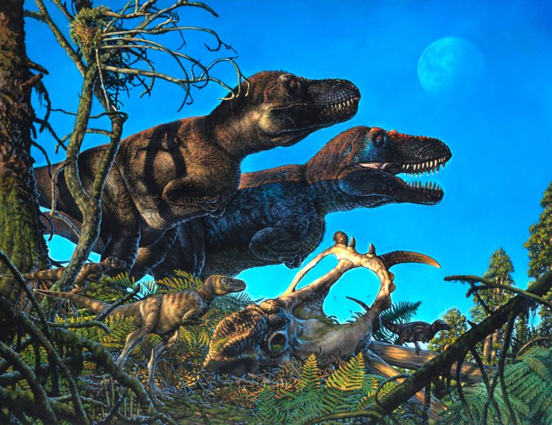 Ilustrație a dinozaurilor arctici