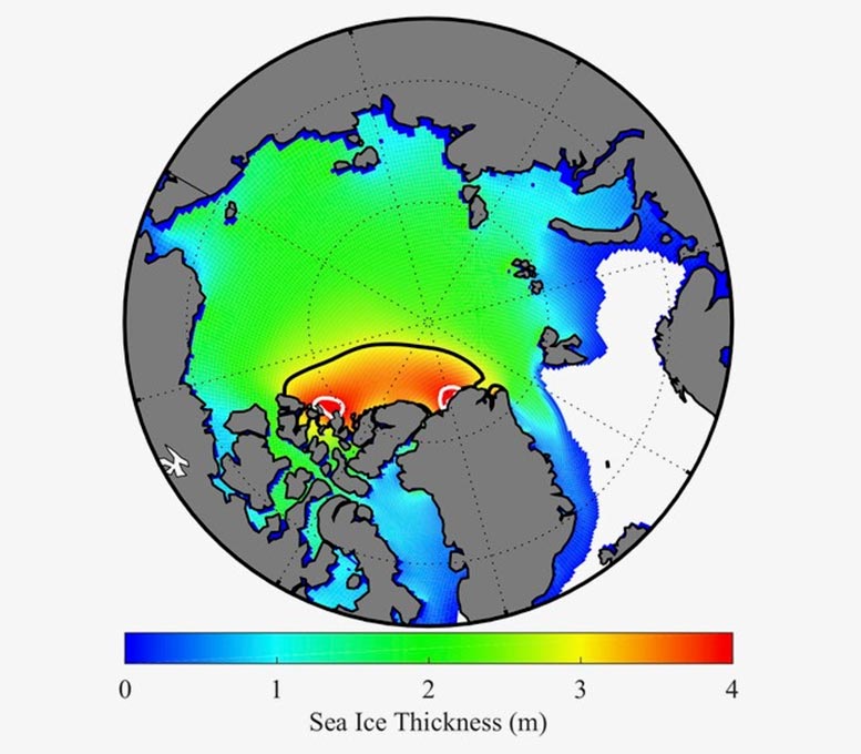 Arctic Ocean Annual Mean Sea Ice Thickness