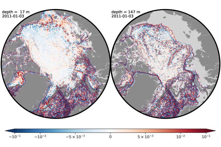 Arctic Ocean Eddies Simulated