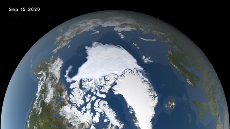 Arctic Sea Ice Minimum September 15 2020
