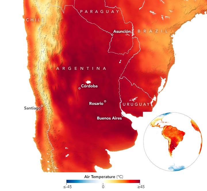 Argentina Temperature January 2022 Annotated