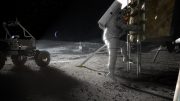 Artemis Astronaut on Moon