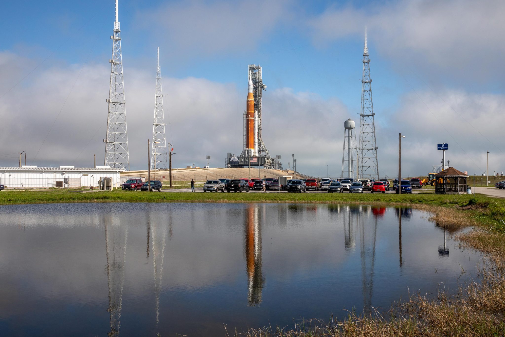 We Are Going! Massive Artemis I Moon Rocket Arrives at Launch Pad [Gallery]