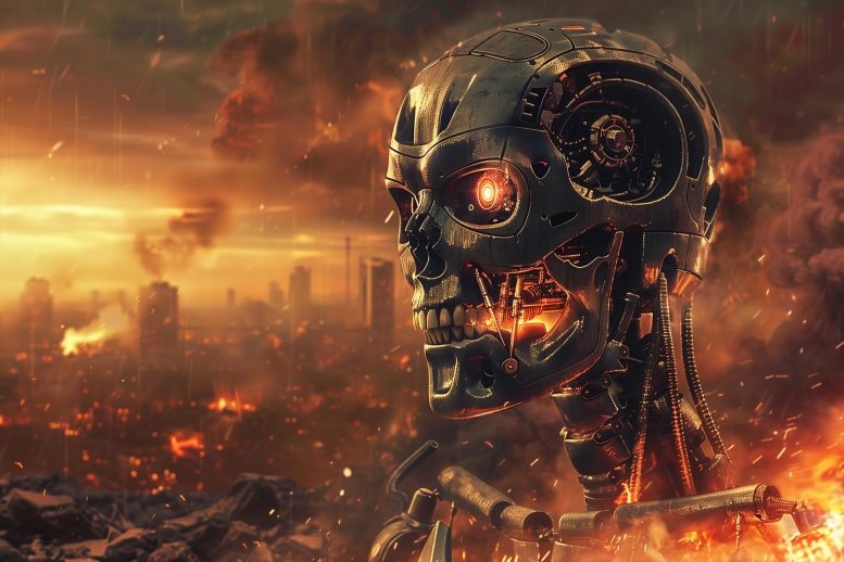 Artificial Intelligence Danger AI Apocalypse Art Concept