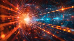 Artificial Intelligence Particle Physics Concept
