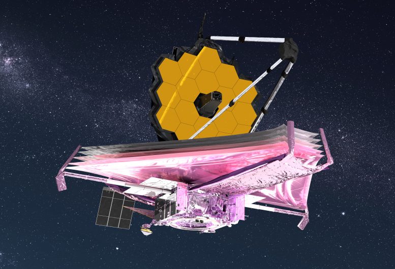 Concepção artística do Telescópio Espacial James Webb
