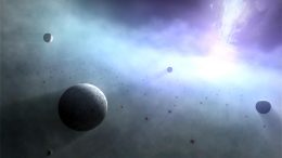 Artist Impression Planets Orbiting Black Hole