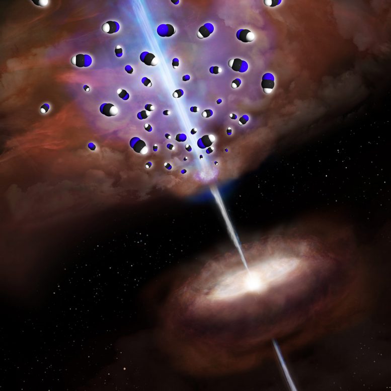 Artist Impression of the Central Part of NGC 1097