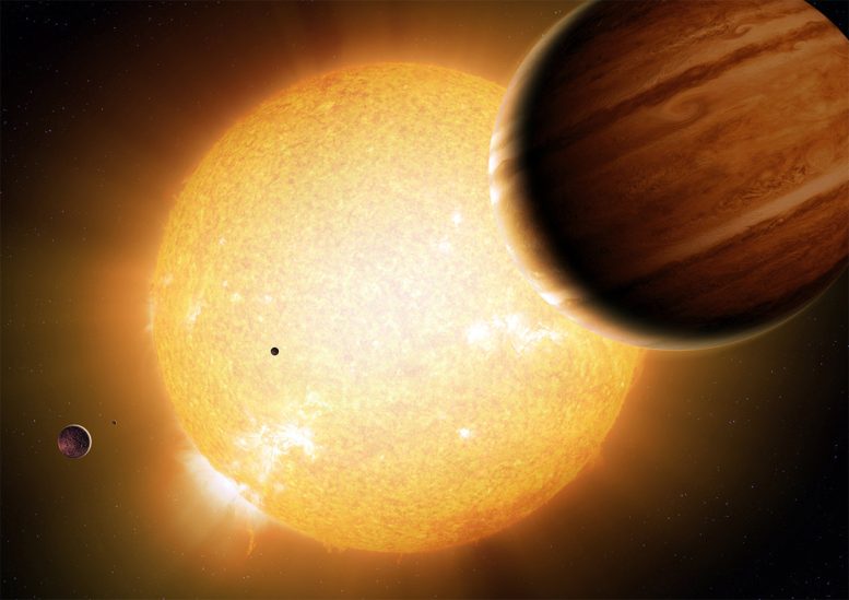 Artist Portrayal of Warm Jupiter Gas-Giant Planet