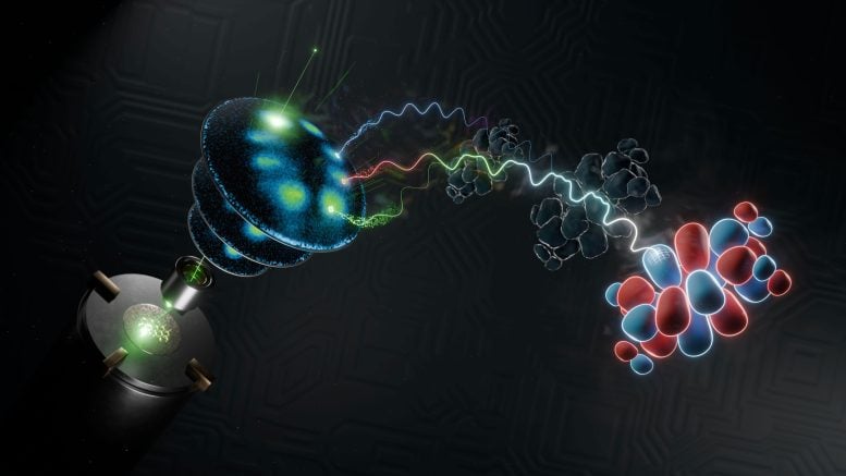 Artistic Illustration of Electron Orbital Imaging