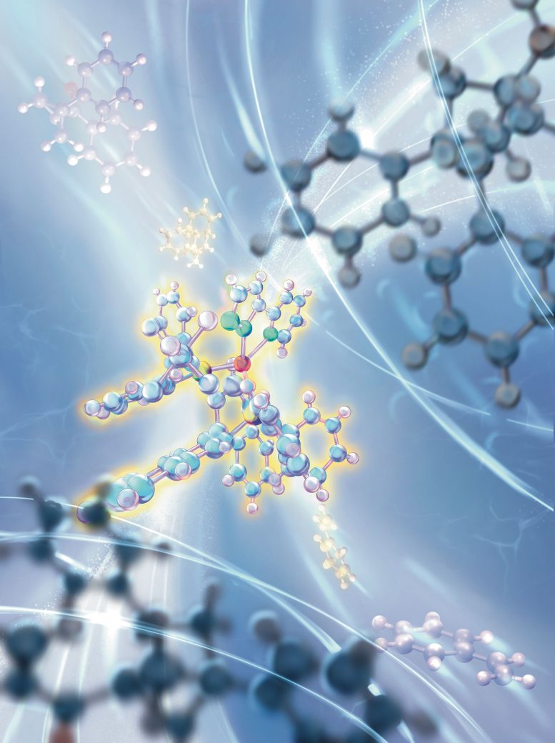 Artistic Illustration of a Light Driven Reaction for Constructing Three Dimensional BCH Molecular Structures