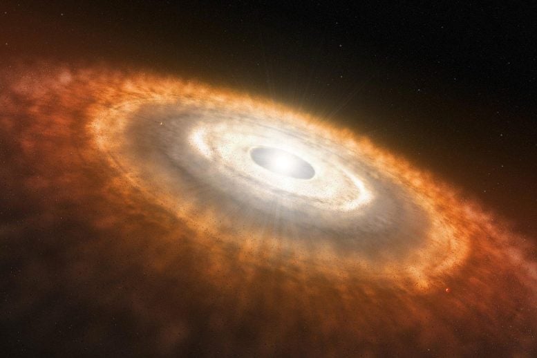 Artistic Illustration of the Early Formation Phase of the Solar System