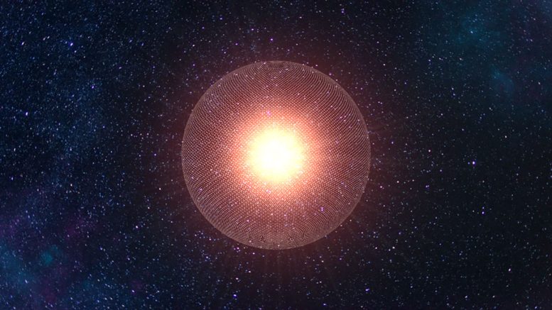 Artistic Representation of a Dyson Swarm