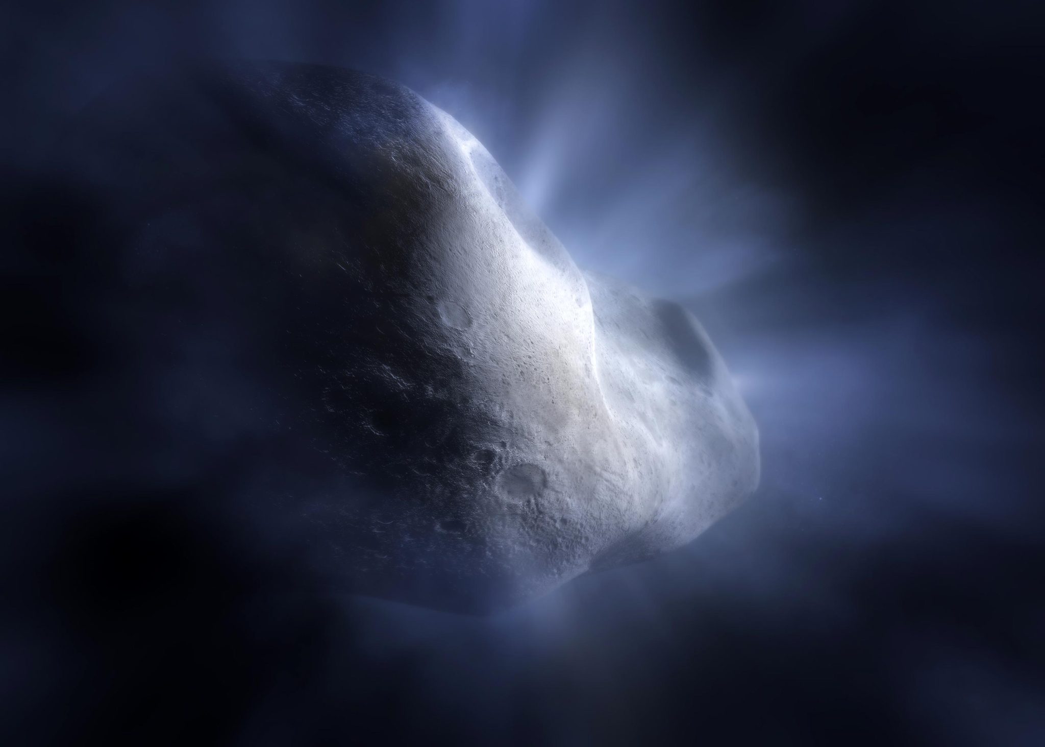 Concepção artística do cometa 238P / leia