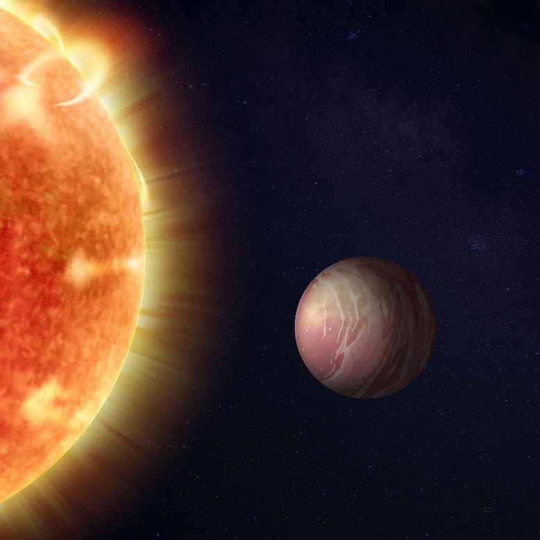 Artist’s Concept of the Lava World TOI 561 B and Its Star