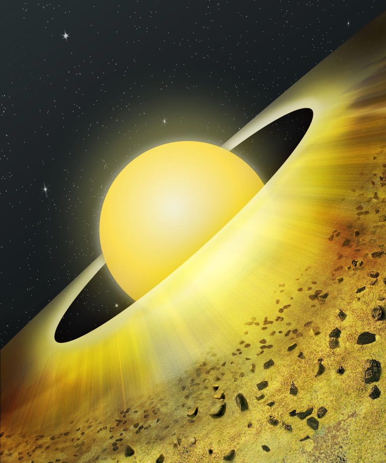 Artist's Conception of Dusty Disk Around Young Star
